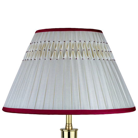 Empire. Light Antung / Bordeaux Trim 3'4 Gothic pleat